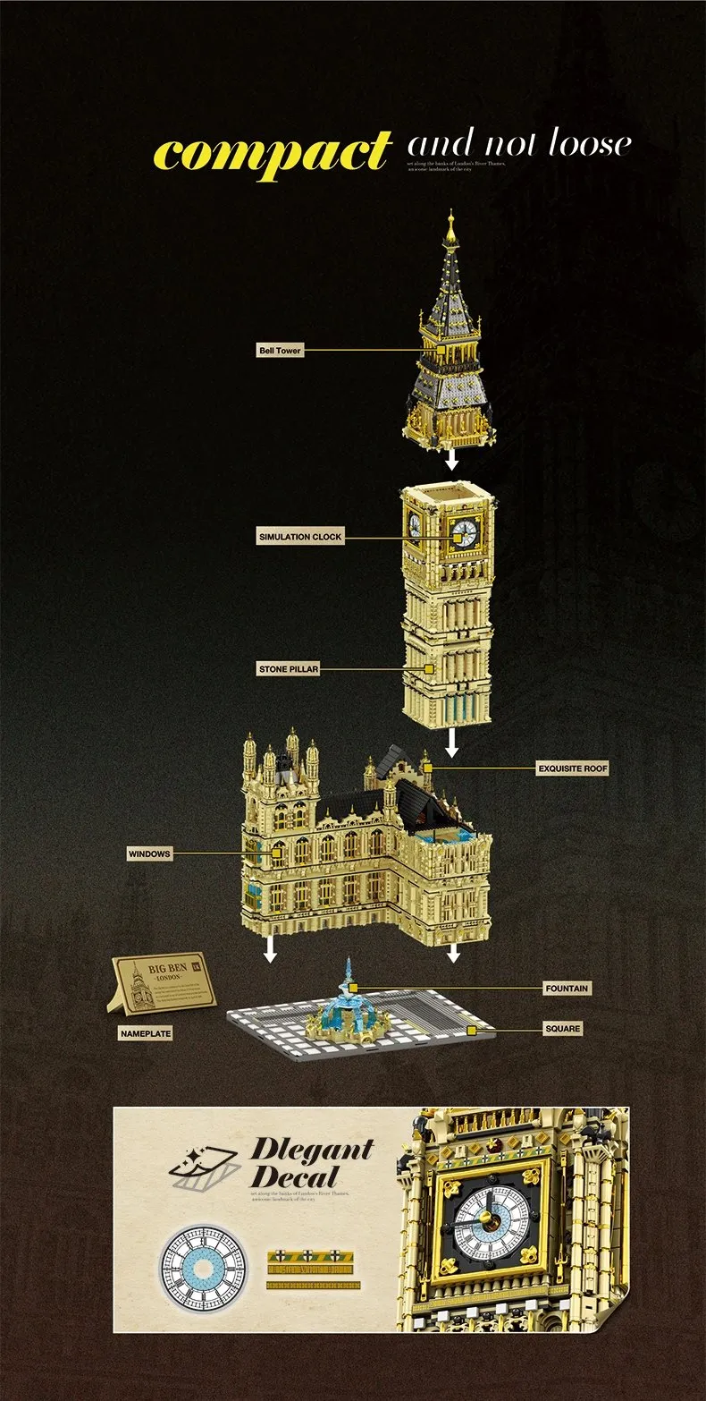 Mattoncini REOBRIX 55012 - Big Ben - 13 825 elementi