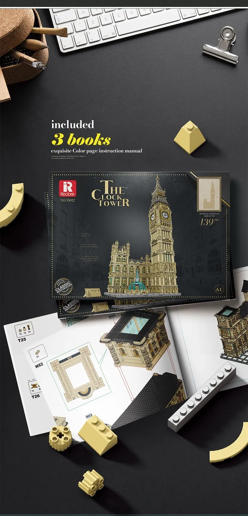 Mattoncini REOBRIX 55012 - Big Ben - 13 825 elementi